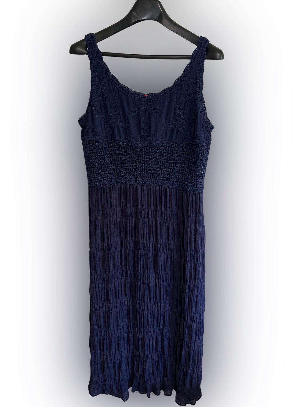 XL Navy Crochet Bodice Maxi Dress - Brand: V Christina